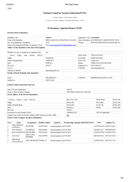 National Council for Teacher Education(NCTE) Performance