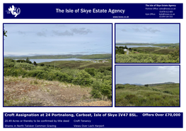 Croft Assignation at 24 Portnalong, Carbost, Isle of Skye IV47 8SL. Offers Over £70,000