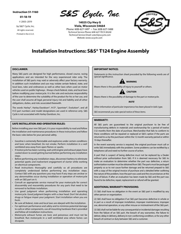 S&S® T124 Engine Assembly