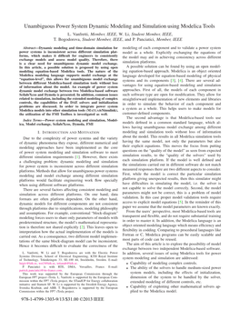 Unambiguous Power System Dynamic Modeling and Simulation Using Modelica Tools L