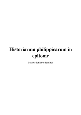 Historiarum Philippicarum in Epitome