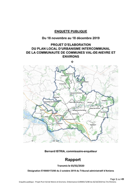 Rapport Transmis Le 03/02/2020