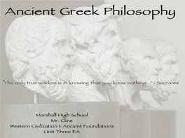 Ancient Greek Philosophy