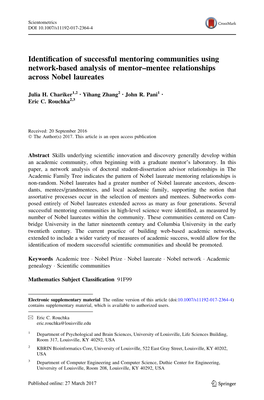 Identification of Successful Mentoring Communities Using Network-Based