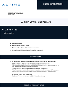 Alpine News - March 2021