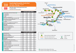 Burg Eltz Maifeld-Radweg from 1 May to 31 Oct 2018 Ort Mit RMV Rhein-Mosel Verkehrsgesellschaft Mbh Münstermaifeld Regioradler-Verladestation Tel