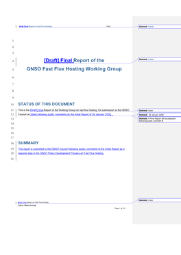 GNSO Issues Report on Domain Tasting