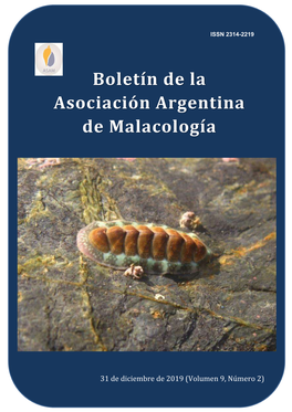 Volumen 9, Número 2) Boletín De La Asociación Argentina De Malacología ( IS S N 2314 -2219)