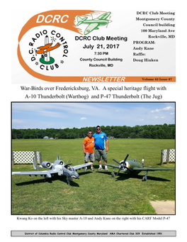 NEWSLETTER Volume 63 Issue 07 War-Birds Over Fredericksburg, VA