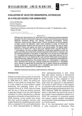 J. APIC. SCI. Vol. 60 No. 2 2016 DOI 10.1515/JAS-2016-0031