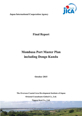 Mombasa Port Master Plan Including Dongo Kundu