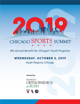 WEDNESDAY, OCTOBER 2, 2019 Hyatt Regency Chicago