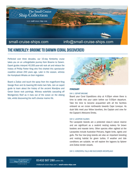 The Kimberley: Broome to Darwin (Coral Discoverer)