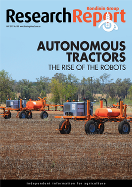 Autonomous Tractors the Rise of the Robots