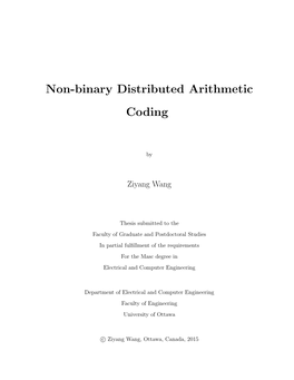 Non-Binary Distributed Arithmetic Coding