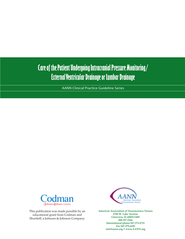 External Ventricular Drainage Or Lumbar Drainage