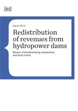 Redistribution of Revenues from Hydropower Dams