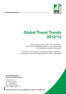 Global Travel Trends 2012/13