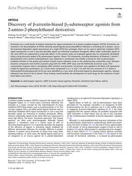 Discovery of Β-Arrestin-Biased Β2-Adrenoceptor Agonists from 2-Amino-2-Phenylethanol Derivatives