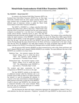 Mosfet Enhence Deplition