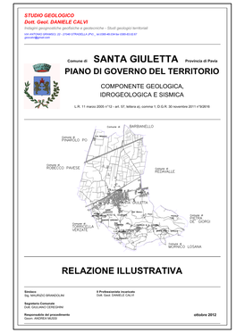 PV) Studio Geologico - Tecnico Territoriale a Supporto Del P.G.T