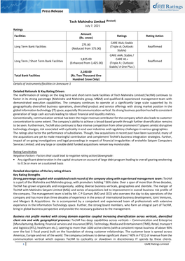 Press Release Tech Mahindra Limited (Revised)