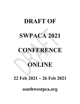 Draft of Swpaca 2021 Conference Online
