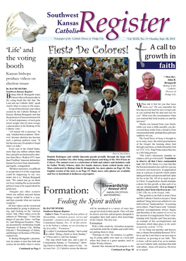 Southwest Kansas Catholic Newspaper of the Catholicregister Diocese of Dodge City Vol