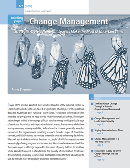 Change Management Strategies to Help Nonprofit Leaders Make the Most of Uncertain Times