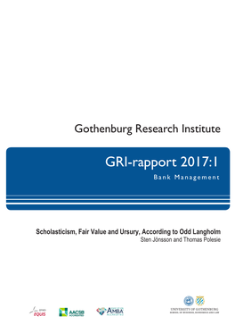 GRI-Rapport 2017:1 Bank Management