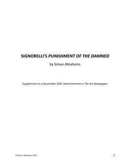 Signorelli's Punishment of the Damned