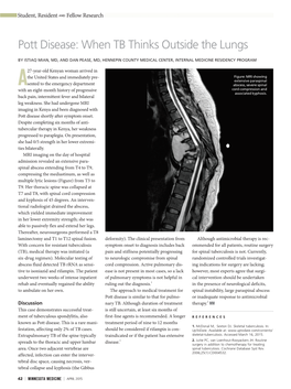 Pott Disease: When TB Thinks Outside the Lungs