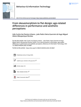 From Skeuomorphism to Flat Design: Age-Related Differences in Performance and Aesthetic Perceptions