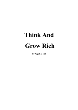 Think and Grow Rich