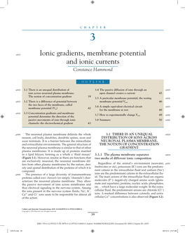 Ionic Gradients, Membrane Potential and Ionic Currents Constance Hammond