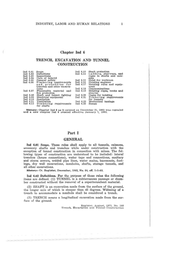 Chapter Ind 6 TRENCH, EXCAVATION and TUNNEL