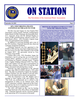 The Newsletter of the American Pilots' Association