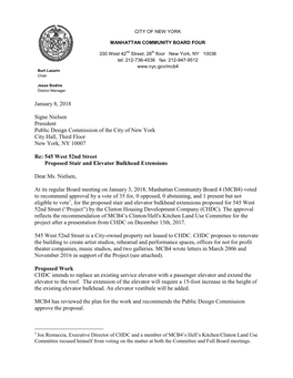 Letter to PDC Re 545 W. 52Nd Street