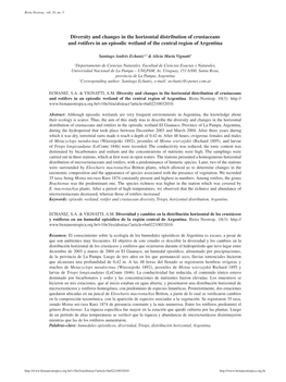 Diversity and Changes in the Horizontal Distribution of Crustaceans and Rotifers in an Episodic Wetland of the Central Region of Argentina