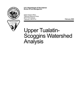 Upper Tualatin Scoggins Watershed Analysis 2000