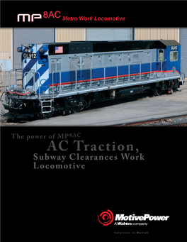 AC Traction, Subway Clearances Work Locomotive