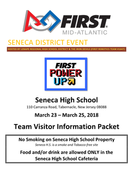 SENECA DISTRICT EVENT Seneca High School Team Visitor