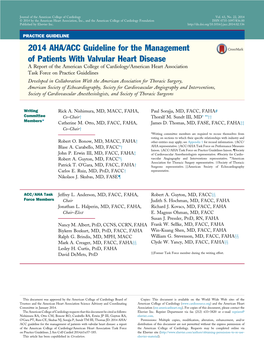 2014 AHA/ACC Guideline for the Management of Patients With