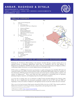 Anbar, Baghdad & Diyala