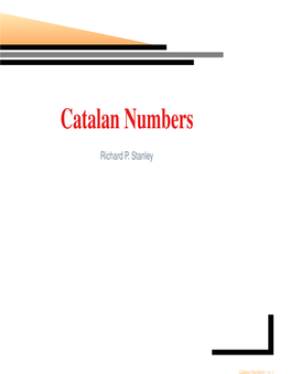 Catalan Numbers