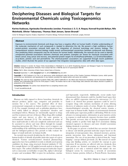 Deciphering Diseases and Biological Targets for Environmental Chemicals Using Toxicogenomics Networks