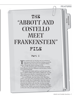 “Abbott and Costello Meet Frankenstein” File