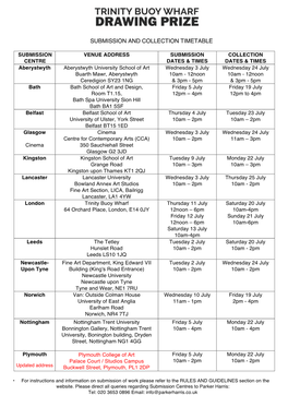 Submission and Collection Timetable