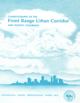 Climatography of the Front Range Urban Corridor and Vicinity, Colorado