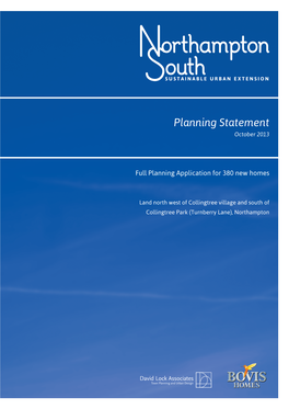 Planning Statement October 2013